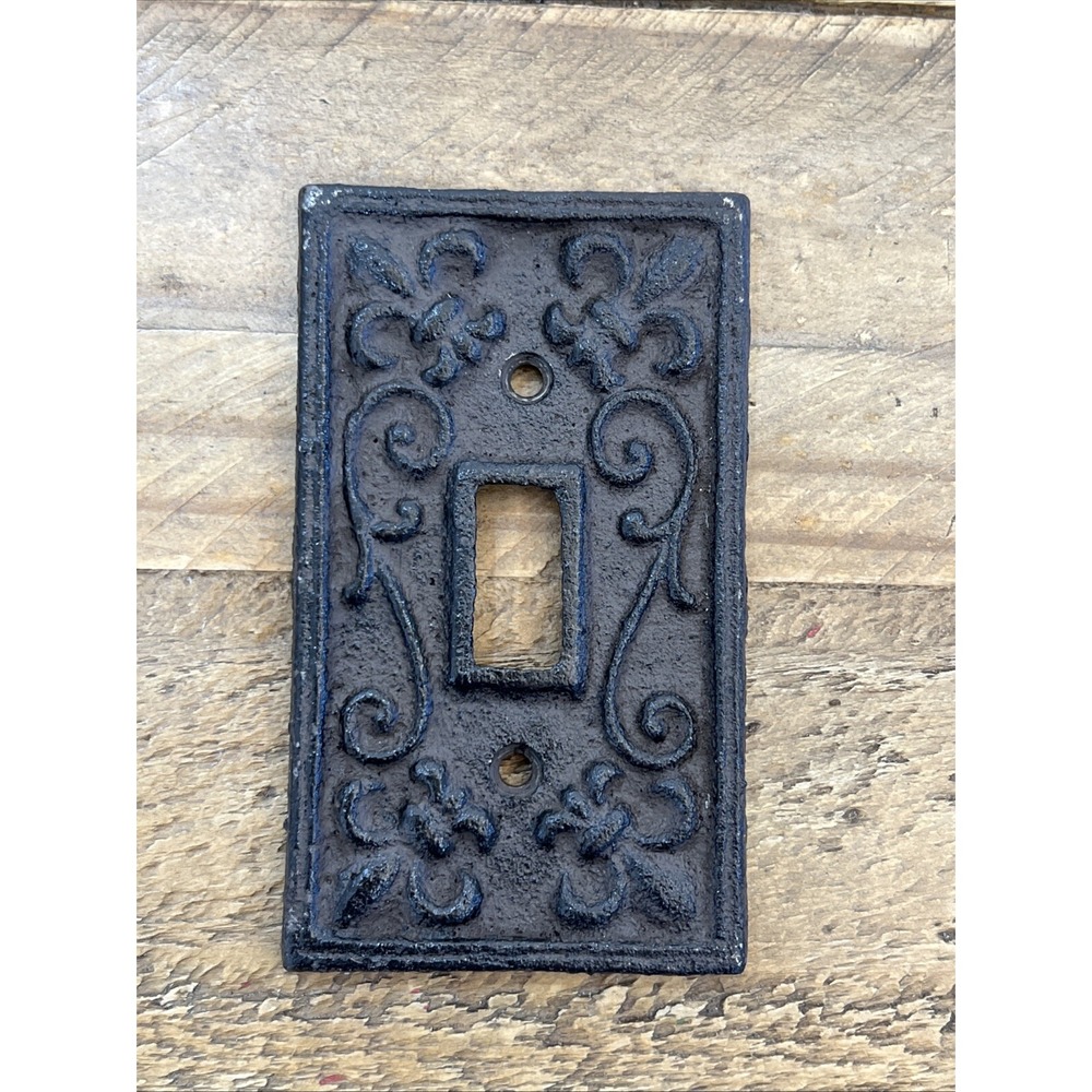 Vtg Cast Iron Switch Plate Covers French Fleur De Lis (Multiple Available)